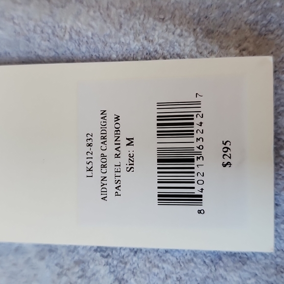 NWT LoveShackFancy Aidyn Crop Cardigan in pastel rainbow size medium - Picture 12 of 17